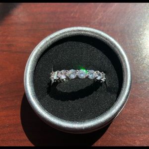 Eternity Silver CZ Ring Size 9